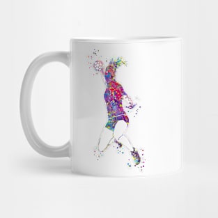 Handball Player Girl Hits The Ball Mug